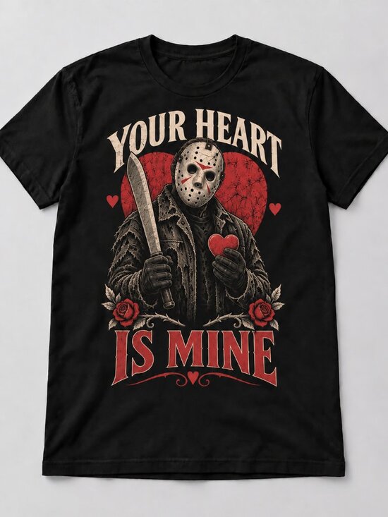 Other - Jason Voorhees Your Heart Is Mine T-Shirt Horror Slasher Halloween Romantic Tee